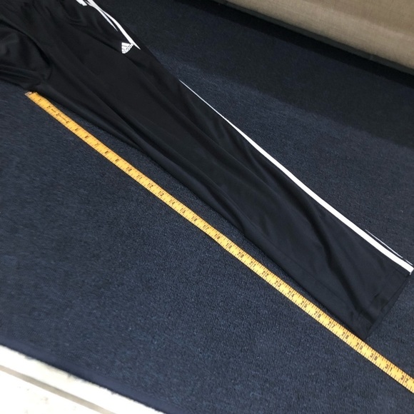 Adidas Black & White Striped Joggers with Elastic Waist Size Medium - Picture 7 of 8